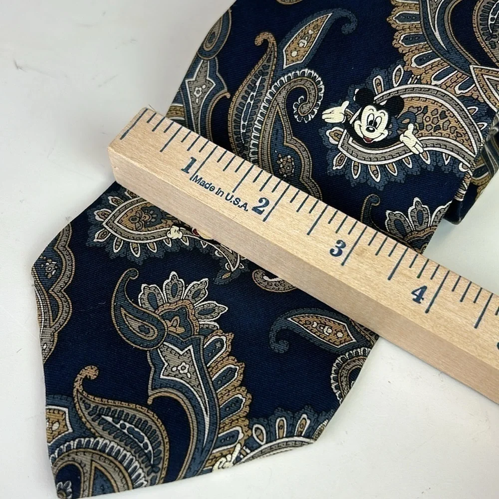 Mickey & Co. Disney Silk Paisley Blue Mickey Mouse Neck Tie